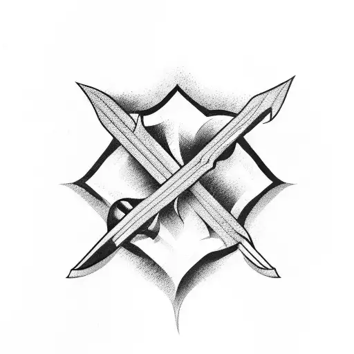 bow and arrow tattoo design idea