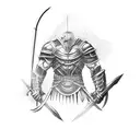 spartan with arrow tattoo design idea