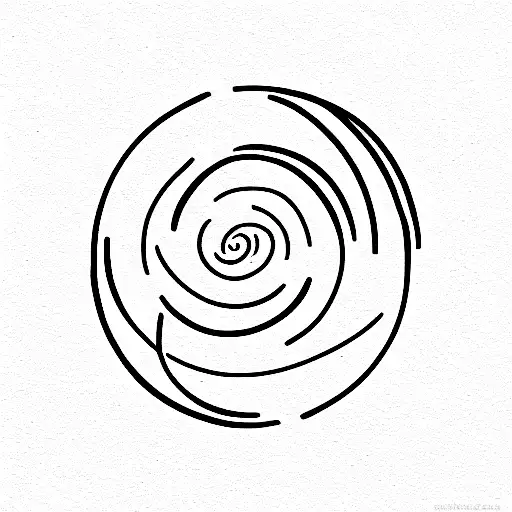 planet wih universe in the back tattoo design idea