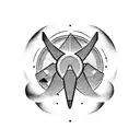 plane silhouette  tattoo design idea