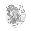 plane silhouette  tattoo design idea