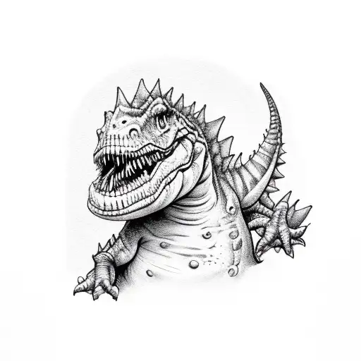 baby dino tattoo design idea