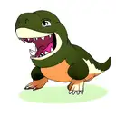 baby dino tattoo design idea