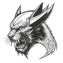 Wolverine head with claws tattoo design idea