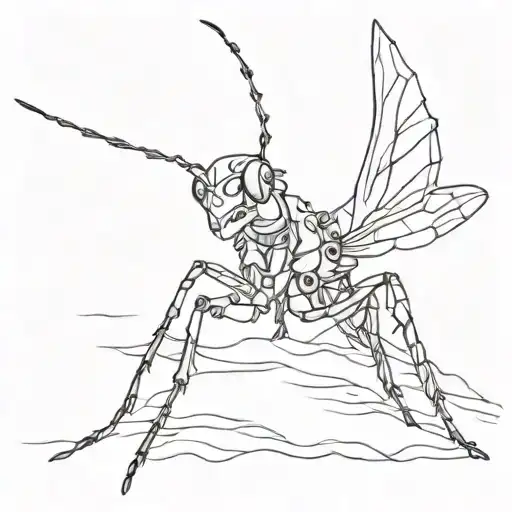 locust death  tattoo design idea