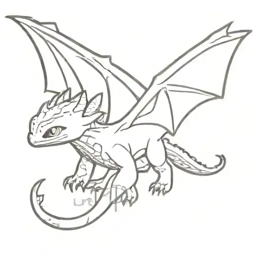 how to train your dragon tattoo design idea