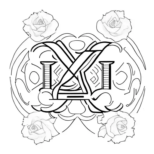 Combine the initial L T A M in a minimalist style tattoo. tattoo design idea