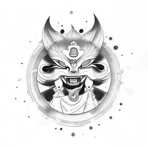 amaterasu mujer y sol tattoo design idea