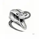 Snake skull  tattoo design idea