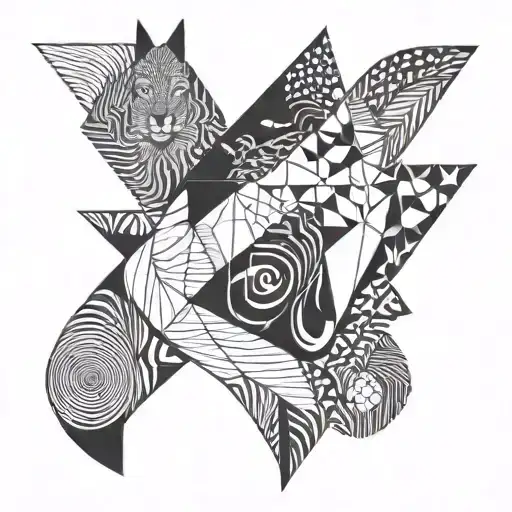 animals strange black and white tattoo tattoo design idea