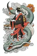japanese gods tattoo design idea
