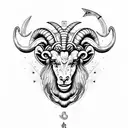 aries ram with zodiac symbols tattoo design idea