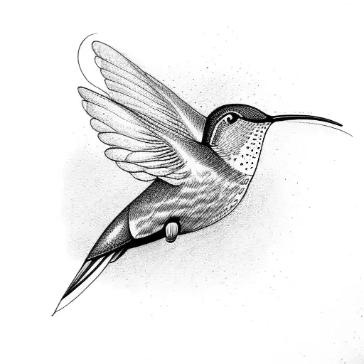 Humming bird tattoo design idea