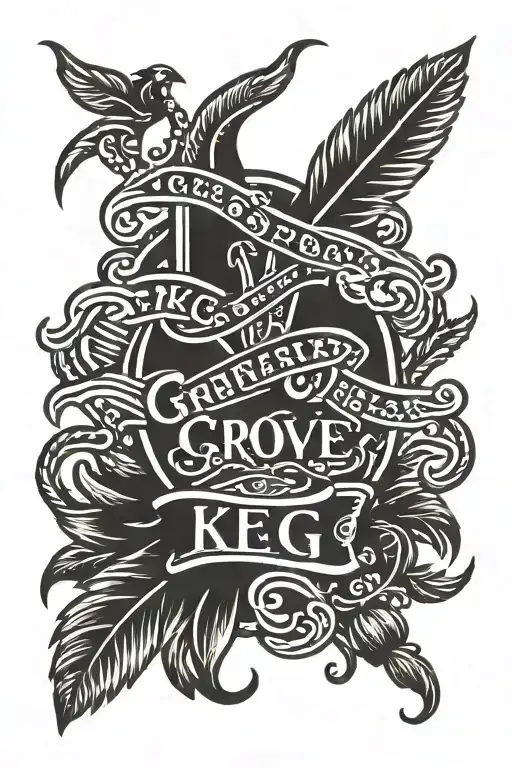 keg grove brewery logo incorporated tattoo design idea