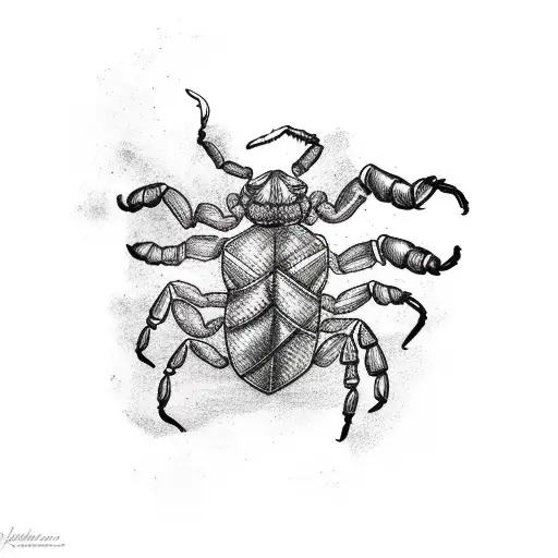 Scorpion with money tattoo design idea