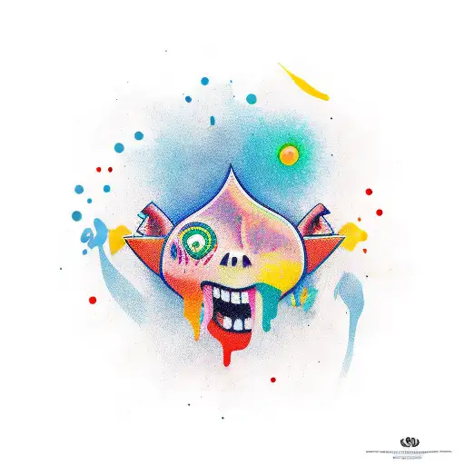 laugh now cry later tattoo design idea