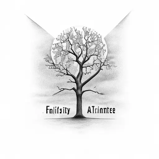 A family tree with each member represented by a different historical figure tattoo design idea