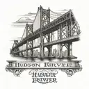 Hudson River bridge tattoo design idea