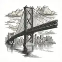 Hudson River bridge tattoo design idea