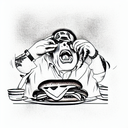 seinfeld eating a sub tattoo design idea