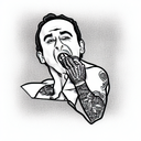 seinfeld eating a sub tattoo design idea