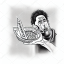 seinfeld eating a sub tattoo design idea