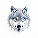 wolf with mandala tattoo design idea
