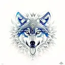 wolf with mandala tattoo design idea