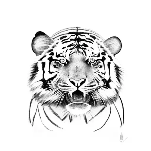 A piano keyboard intertwined with a tiger's stripes tattoo design idea