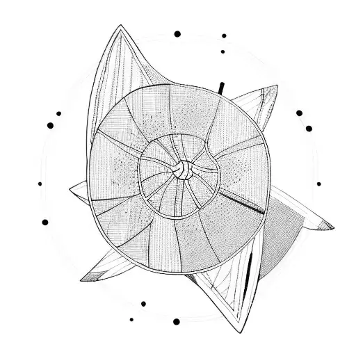 volleyball, surfing board and rowing oars tattoo design idea