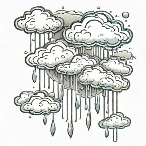 rain with cloud tattoo tattoo design idea