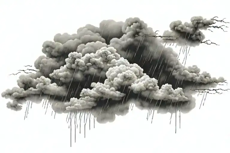 rain with cloud tattoo tattoo design idea