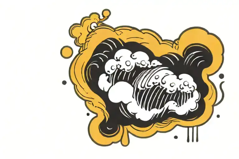 rain with cloud tattoo tattoo design idea