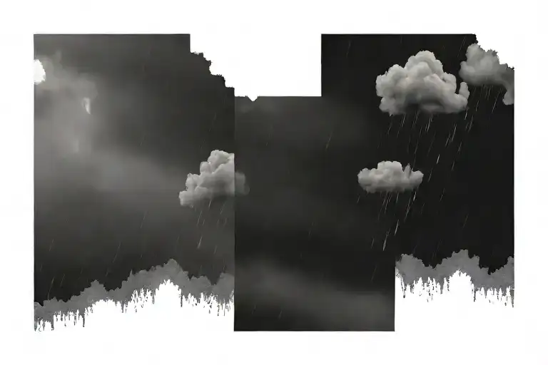 rain with cloud tattoo tattoo design idea