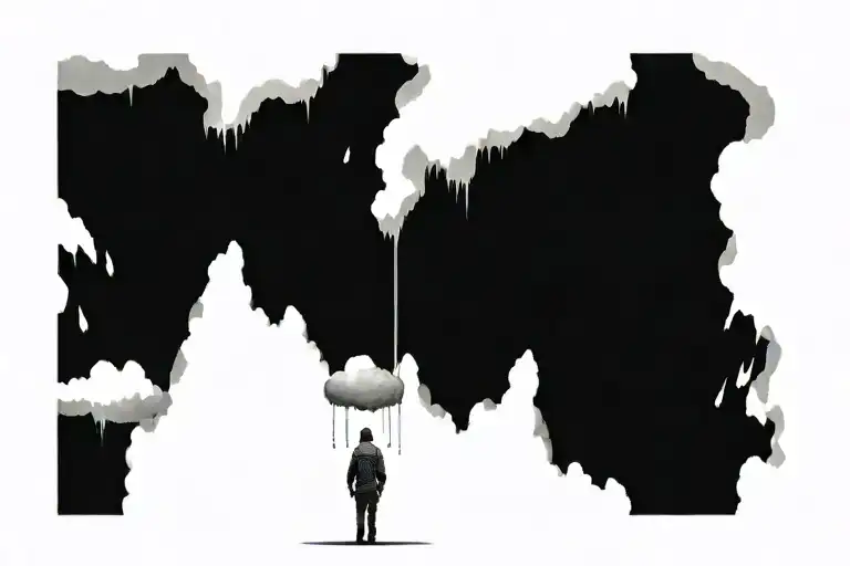 rain with cloud tattoo tattoo design idea