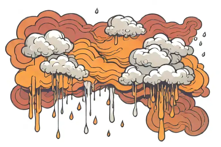 rain with cloud tattoo tattoo design idea