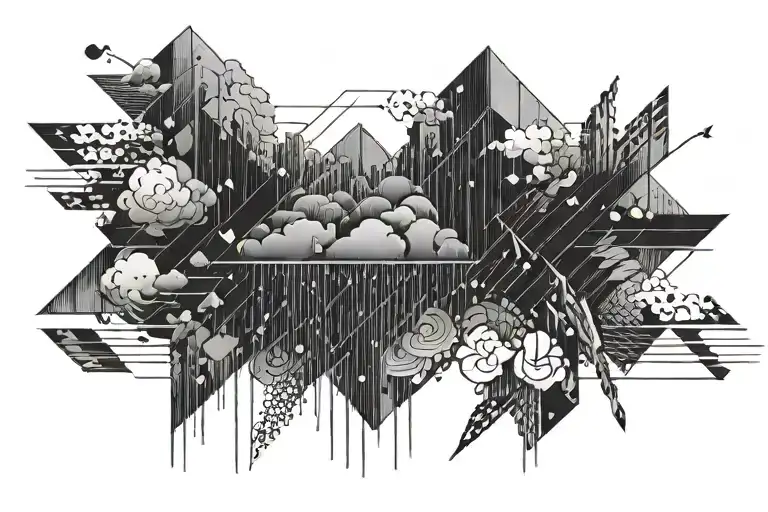 rain with cloud tattoo tattoo design idea