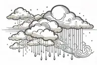 rain with cloud tattoo tattoo design idea