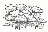 rain with cloud tattoo tattoo design idea