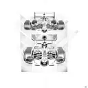 A Formula 1 car racing through the Interlagos circuit tattoo design idea