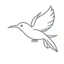 Bird Small Fineline Girly Flying tattoo design idea