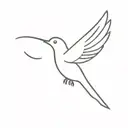 Bird Small Fineline Girly Flying tattoo design idea