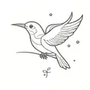 Bird Small Fineline Girly Flying tattoo design idea
