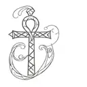 ankh cross tattoo design idea