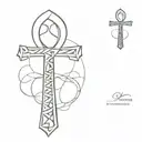 ankh cross tattoo design idea