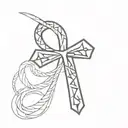 ankh cross tattoo design idea