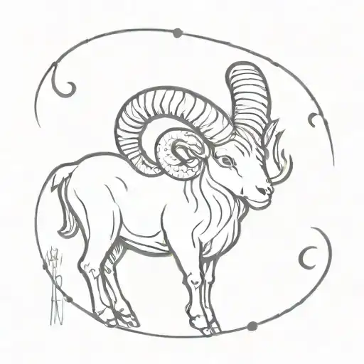 Aries ram tattoo design idea
