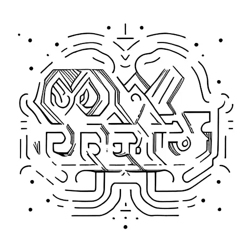 A minimalist tattoo of a dumbbell with the word 'strength' written underneath tattoo design idea