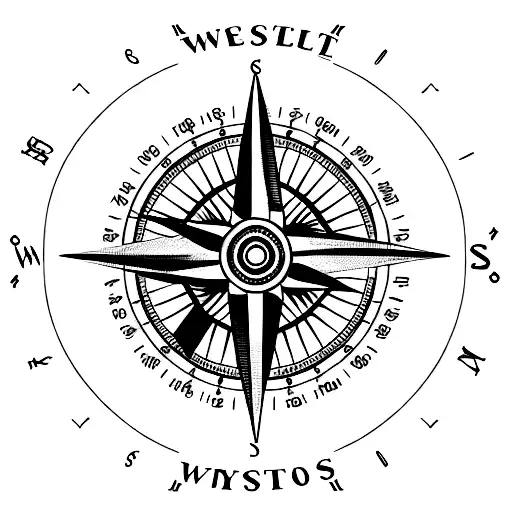 A minimalist tattoo of a compass with the coordinates of your sons' birthplaces, representing the guidance and direction they bring to your life. tattoo design idea