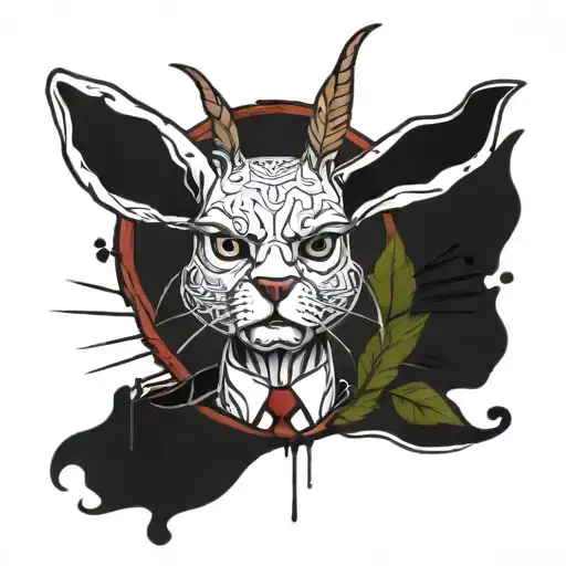 bad bunny tattoo design idea